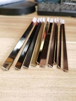 Lis Trim Baja Anti Karat Bentuk T Warna Rose Gold Titanium-Gold untuk Pintu Kayu dan Dinding Latar Gaya Cina Modern Baru