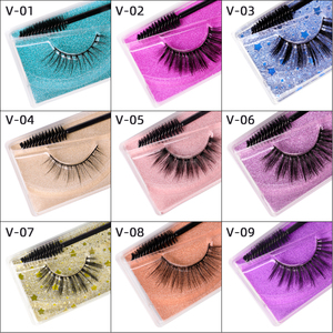 ขนตาปลอมแบบเต็มแถบ ทำจากเส้นใยสังเคราะห์ สำหรับรูปตัว C สีดำธรรมชาติ บรรจุภัณฑ์กล่องขนตาแบบ OEM พร้อมโลโก้สั่งทำ ขนตาทำมือก้านฝ้ายสีดำ - Product Image 3