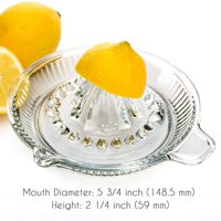 Presse-citron Extracteur de presse-agrumes en verre Main manuelle avec poignée Presse-citron en verre transparent