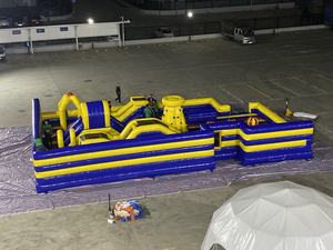 Casa de rebote de la carrera de obstáculos <span class=keywords><strong>inflable</strong></span> Costway con soplador Centro de juegos <span class=keywords><strong>inflable</strong></span> <span class=keywords><strong>Intex</strong></span> para niños al aire libre - Product Image 5