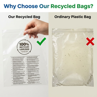 Sac en plastique polypropylène transparent biodégradable CPE PE PP OPP sur mesure, recyclable, auto-adhésif