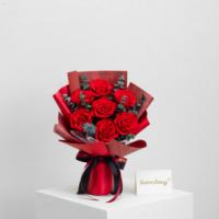 Lovebay Factory Supply Buket Bunga Mawar Awet Buatan Tangan, Buket Mawar Abadi Tahan Lama untuk Hadiah Rumah, Pernikahan, dan Hari Valentine