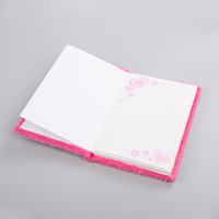 Carnet de notes en fausse fourrure sublimation, personnalisé, couleur unie, peluche douce