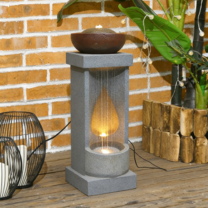 Fuente de Agua Circulante de Fibra de Vidrio Estilo Europeo con Luz, Forma Única, Fuente Impermeable para Jardín, Hogar, Interior y Exterior - Product Image 4