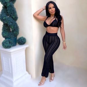 Pantaloni da bagno in maglia Bikini da donna Color Neon all'uncinetto completi da mare copri mare costumi da bagno Biquini Tankini <span class=keywords><strong>abbigliamento</strong></span> <span class=keywords><strong>Beachwear</strong></span> - Product Image 4