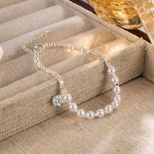 Bracelet en argent sterling 925, bracelet italien avec fermoir, bracelets cubains, bracelets en corde tendance - Product Image 1