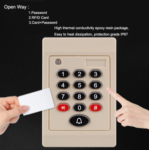 Lector de Tarjetas RFID Inalámbrico de Seguridad ABS <span class=keywords><strong>125kHz</strong></span> Wiegand para Control de Acceso, Teclado Impermeable, Transmisión de 100M, Compatible con Tarjetas de Proximidad - Product Image 6