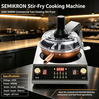 Machine à frire automatique en acier inoxydable, wok électrique, cuisinière 5 kW, équipement de cuisine commercial pour riz frit