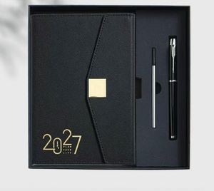 Set de Regalo de Agenda 2027 Negra y Bolígrafo en Caja para Regalos Ejecutivos de Oficina, Personalización de Marca y Pedidos al por Mayor - Product Image 1