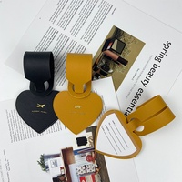 Étiquette de bagage moderne NINER9 en forme de cœur, pour carte d'embarquement, nom inscrit, anti-perte, petite pendentif dissimulable