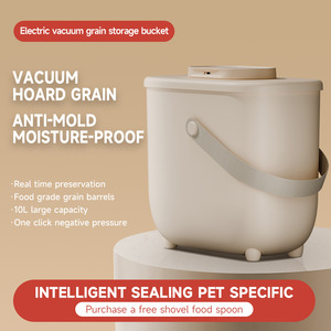Vacuum Sealed Pet Food Container Large Capacity 10L One-Touch Pet Food Storage <strong>Barrel</strong> Household Smart Vacuum Dog <strong>Cat</strong> Food <strong>Barrel</strong> - Product Image 2