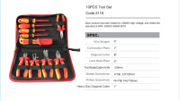 Lot de 10 outils isolés VDE pour l'énergie nouvelle : tournevis, pinces à bec effilé, pinces coupantes diagonales, couteau à câble, ensemble 1000V
