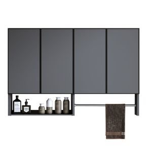 Étagère murale rectangulaire Wan Yusen pour balcon, gain de place, en alliage d'aluminium alvéolé - Product Image 4