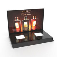 Produit haut de gamme Glorifier unité comptoir cosmétique parfum luxe huile présentoir bouteille acrylique transparent Glorifier avec affiche