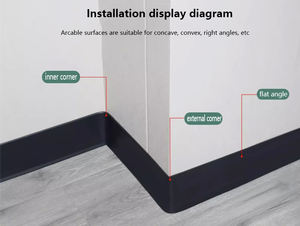 Battiscopa in plastica morbida su misura in PVC battiscopa a prova di umidità a parete gonna bordo del pavimento di lavorazione - Product Image 6