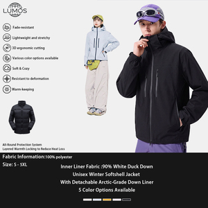 Veste de randonnée imperméable haute performance unisexe, veste de montagne pour la pêche, avec doublure en duvet de qualité arctique amovible, pour hommes et femmes - Product Image 1