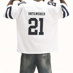 Camiseta Deportiva de Hockey sobre Hielo, Manga Corta, Unisex, Malla Transpirable de Secado Rápido, para Rugby, Baloncesto, Estilo Casual y Holgado - Product Image 6