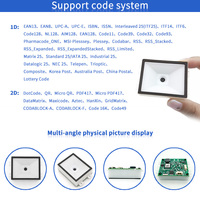 Módulo Lector de Códigos de Barras EMT8050SCmini RS232 USB, Motor Escáner de Códigos 1D 2D PDF417 QR para Kiosco
