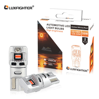 Ampoule LED LUXFIGHTER T10 12V 6500K Blanc Rouge Ambre Canbus Sans Erreur 3W 4.5W 5.5W Type Cale pour Plaque d'Immatriculation et Intérieur de Voiture 1 Pièce