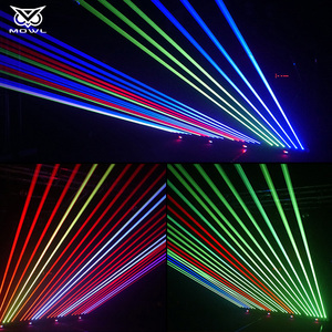 Лазерный проектор DMX 6-глазый RGB полноцветный 3000 мВт, лазерная голова DMX512 с 6 лазерными лучами для дискотек, баров, ночных клубов, сцен - Product Image 5