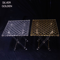 Table basse pliante moderne en acrylique miroir or/argent, modèle 2022, ensemble de meubles pour la maison