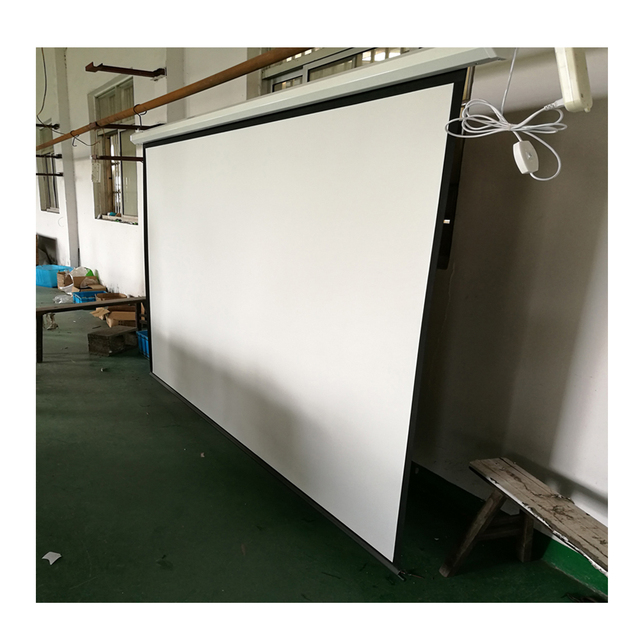 120inch Glass Beaded Electric/motorized Screen for Projector Automatic Screen Projection Screen With Remote Control