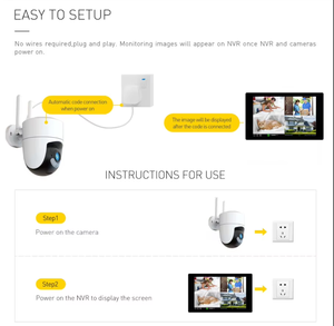 Inlifecam 4ch3.0mp tuya ứng dụng thông minh ngoài trời PTZ không dây NVR Kit an ninh Wifi ip camera Set với 10.1 inch màn hình Màn hình - Product Image 2