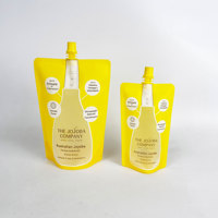 Kemasan Pouch Spout Perawatan Kulit Cetak Kustom dengan Tutup Berwarna-warni untuk Masker Wajah, Krim Mata, Sabun Cair, Deterjen Cuci Pakaian