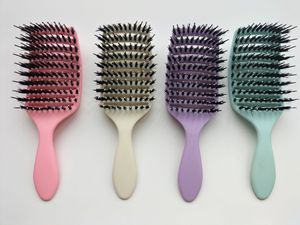 Biểu Tượng Tùy Chỉnh Ướt Và Khô Cong Vent Massage Vuông Mái Chèo Detangle Bàn Chải Tóc Cho Tóc Xoăn Bàn Chải Detangling Bàn Chải - Product Image 5