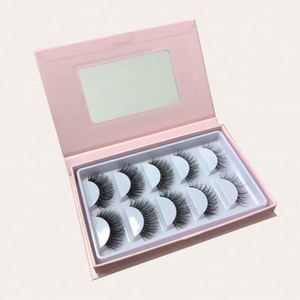 Customized Logo Printed Luxury Eyelash Paper Packaging <b>Box</b> Low MOQ <b>Empty</b> Glitter <b>Box</b> Container <b>for</b> Eyelash Packaging - Product Image 2
