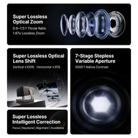 Projecteur 4K Home Cinéma C5 Pro Max 3200 Lumens Laser Tri-Chroma Haute Contraste et Luminosité, Objectif à Ouverture Variable avec Correction de Déplacement