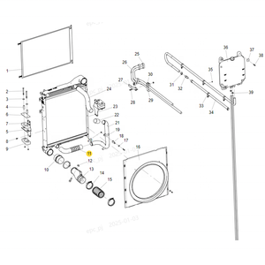 Sinotruk HOWO 371 8x4 dumper pezzo di ricambio WD615 accessori del sistema di raffreddamento del motore tubo dell'acqua di uscita del radiatore WG9719530236 - Product Image 2