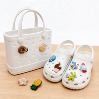 Ensemble de breloques pour chaussures en PVC colorées et adorables, appliques, chaînes, boutons, boucles, fleurs - Accessoires détachables personnalisés pour enfants et adultes