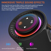 Speaker Portabel Nirkabel T16, 80W, Speaker Pesta dengan Lampu RGB dan Tombol Kontrol Sentuh, Bass Dalam TWS untuk Penggunaan di Rumah dan Luar Ruangan