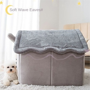 Caseta para Mascotas, Perros y Gatos, Cálida para las Cuatro Estaciones, Universal, de Algodón PP, Desmontable, Lavable, con Diseño de Osito - Product Image 5