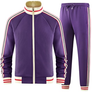 Men Track Suits Sets Long Sleeve Full-zip Sweatsuit Active Jackets Pants 2 Piece Outfits OEM Service Anti-UV Breathable - Product Image 1