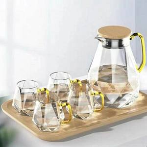 Juego de botellas de agua fría de vidrio, taza de agua, taza nórdica gruesa, vasos familiares estilo INS - Product Image 2