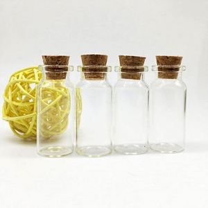 Wholesale Mini Wishing <b>Bottle</b> 5ml 10ml 15ml 20ml 25ml Glass Vials Custom Logo Screen Printed Clear Glass Cosmetic Packaging <b>Cork</b> - Product Image 1