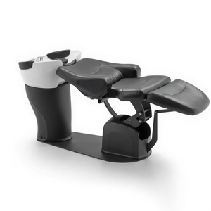 เฟอร์นิเจอร์ร้านเสริมสวยหรู DM เก้าอี้นวดสระผมปรับเอนนอนได้ หมุนได้ สำหรับร้านตัดผมและสปา  วัสดุเซรามิกและโลหะ - Product Image 1