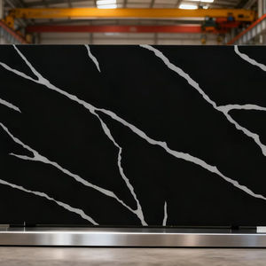 Platte Kunstmatige Karacatta Zwarte Kwarts Steen Bergverf Groothandel Maatwerk - Product Image 1