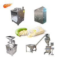 Weegbree Snijmachine Banaan Chips Meel Extract Productielijn Plaintain Dunschiller Snijmachine Poeder Verwerking Lijn