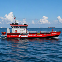 Bateau de sauvetage et de lutte contre les incendies en aluminium Grandsea de 23 m, bateau de lutte contre les incendies en mer, bateau de sauvetage à vendre