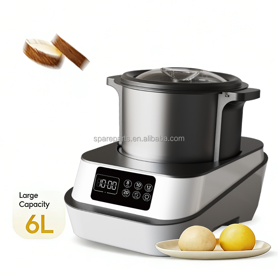 Smart Touch Control Panel Swallow Maker 1000W Fully Automatic Cooking Poundin Fufu Blender for Fufu, Ugali, Nshima, Banku, Eba