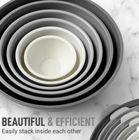Bol à salade en plastique sans BPA, certifié qualité alimentaire, durable, incassable, grand format, personnalisable, couleur plastique écologique