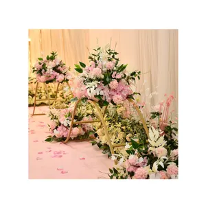 2024卸売結婚式人工バラ赤白ローズセンターピースフラワーボール装飾花テーブルセンターピースフラワーボール