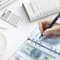 Organiseur de budget personnalisé A6 rose avec 6 anneaux