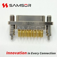 Connecteur Micro-D Rectangulaire Miniature Série J30J OEM/ODM J30J-31TJN J30J-31ZKN Connecteur PCB à Insertion Droite
