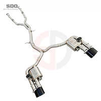 Système d'échappement SDO Valvetronic Catback pour Audi RS4/RS5 B9/B9.5 2.9T 2017-2024 en acier inoxydable avec silencieux et tuyau d'échappement en Y