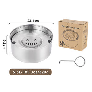 Vente en gros bol flottant <span class=keywords><strong>anti</strong></span>-<span class=keywords><strong>goutte</strong></span> en acier inoxydable pour chien et chat avec filtre - Product Image 5