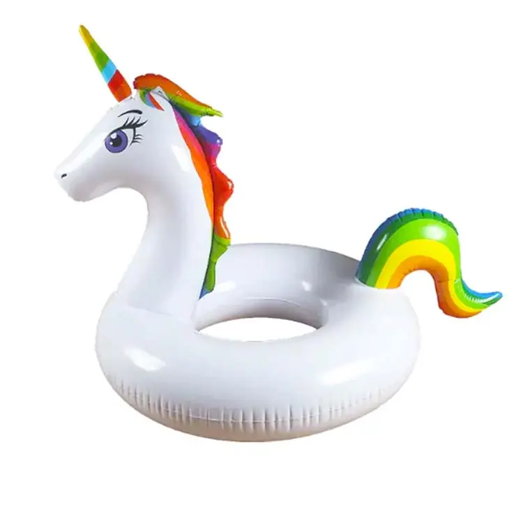 New style pvc unicorn swimming ring inflatable mounts for adult children swim circle ride inflatables pool toys animal floating